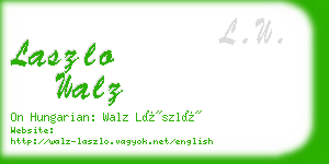 laszlo walz business card